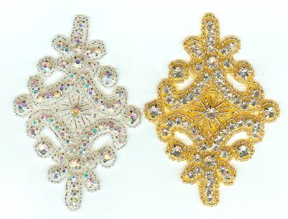 1201 Iron on Rhinestone Applique